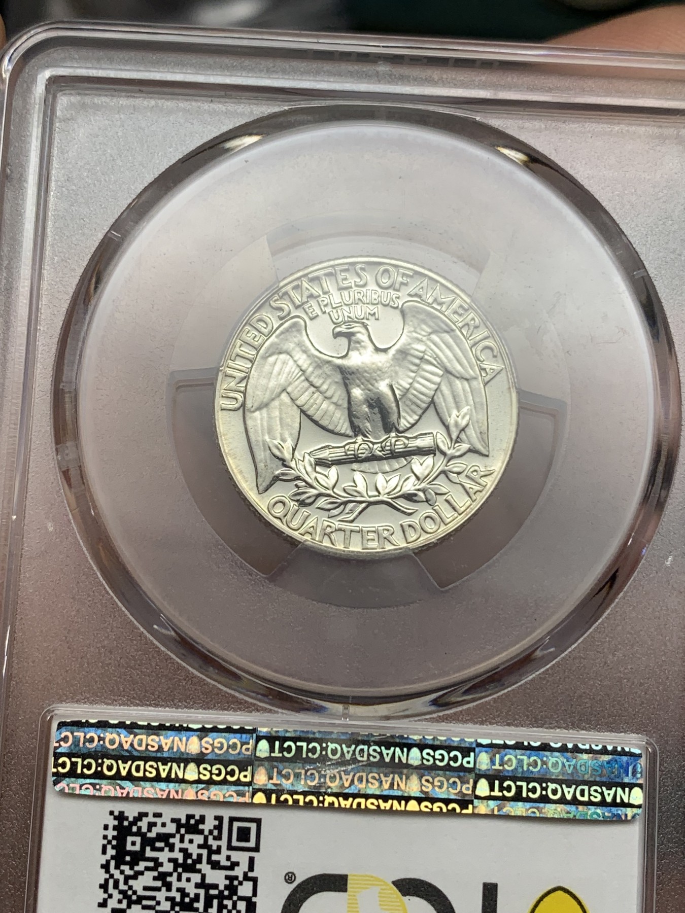 《竞宝斋》第192场-周日，周一 2场 (全场包邮) PCGS PR66 美国1957年25美分精制银币