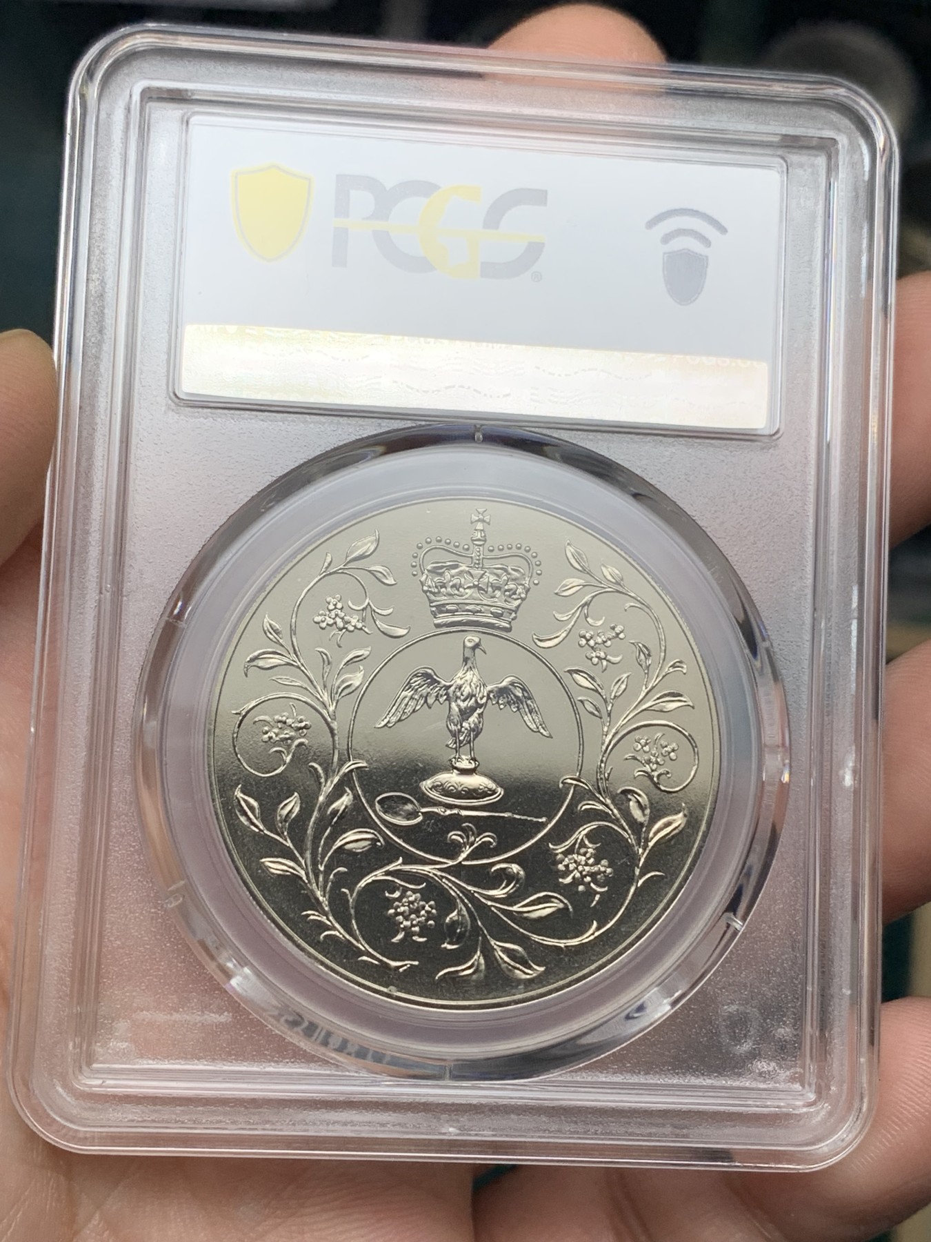 《竞宝斋》第192场-周日，周一 2场 (全场包邮) PCGS-PL66 英国1977年伊丽莎白二世克朗型25便士纪念币