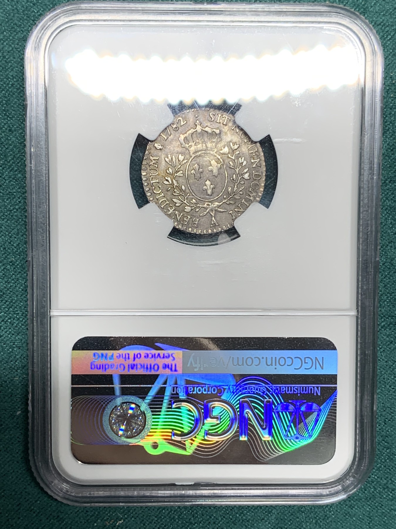 《竞宝斋》第192场-周日，周一 2场 (全场包邮) NGC AUD 法国1782A路易十六12s银币 感觉有分的 打制得非常好