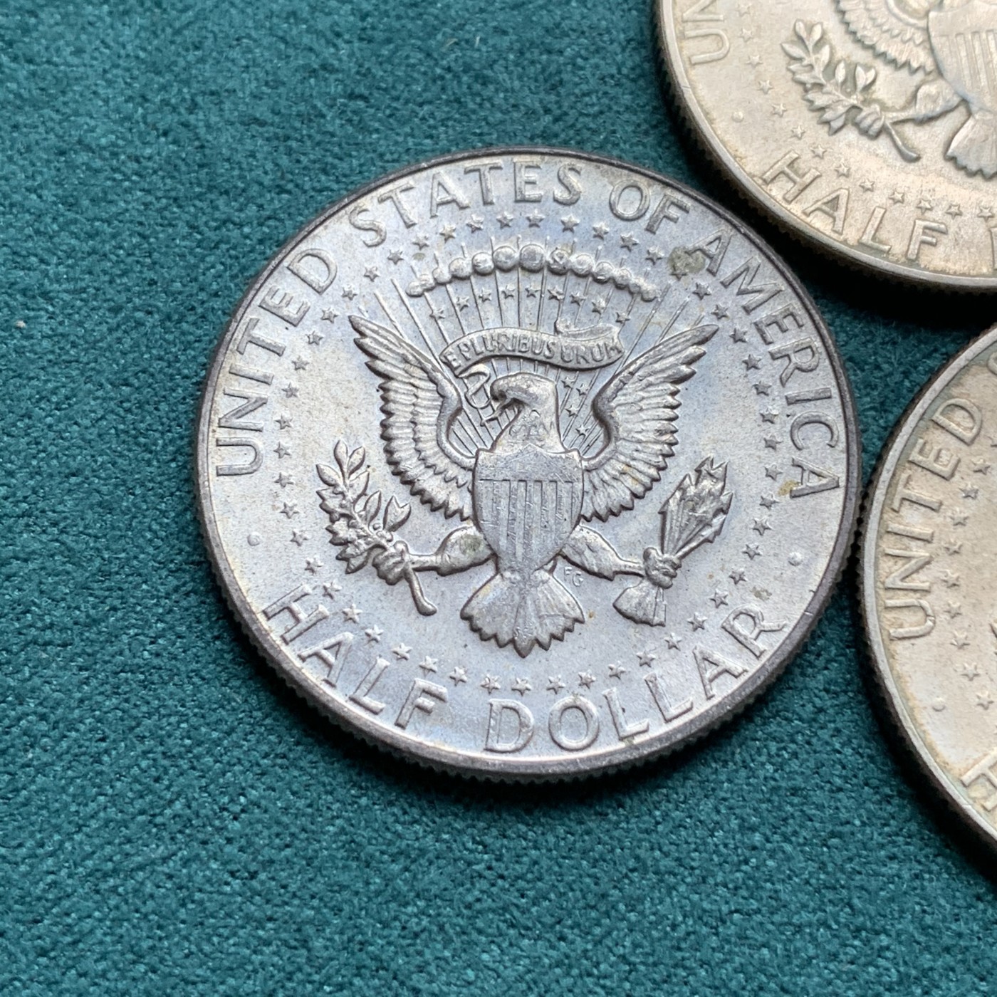 《竞宝斋》第192场-周日，周一 2场 (全场包邮) 3枚一组 美国 1966年-1967年 肯尼迪半圆银币