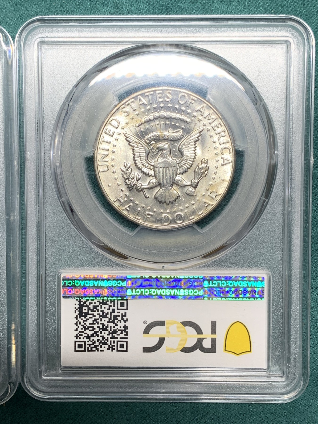 《竞宝斋》第192场-周日，周一 2场 (全场包邮) 两枚一组 PCGS MS64 美国肯尼迪半美元银币1966年一枚+1967年一枚