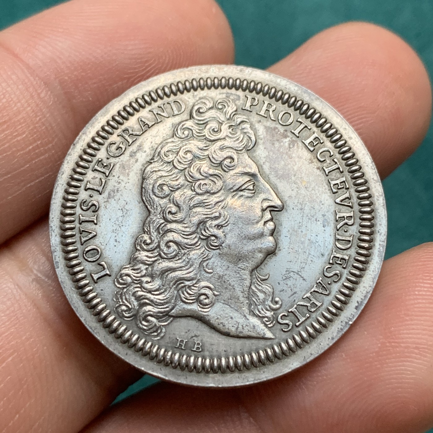 《竞宝斋》第192场-周日，周一 2场 (全场包邮) 法国路易十四银章 路易大王艺术的保护者 边铭丰饶角+1和序号125/500 950银 近现代作品