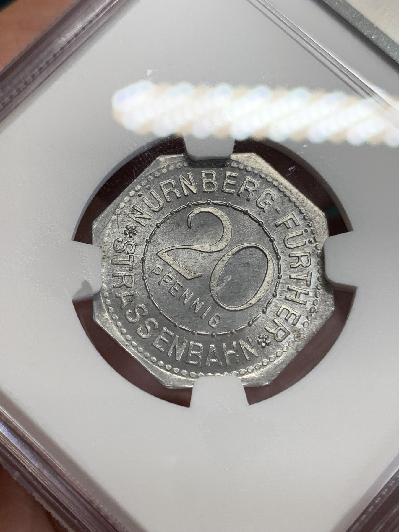 《竞宝斋》第192场-周日，周一 2场 (全场包邮) NGC MS62 德国1920纽伦堡电车代币