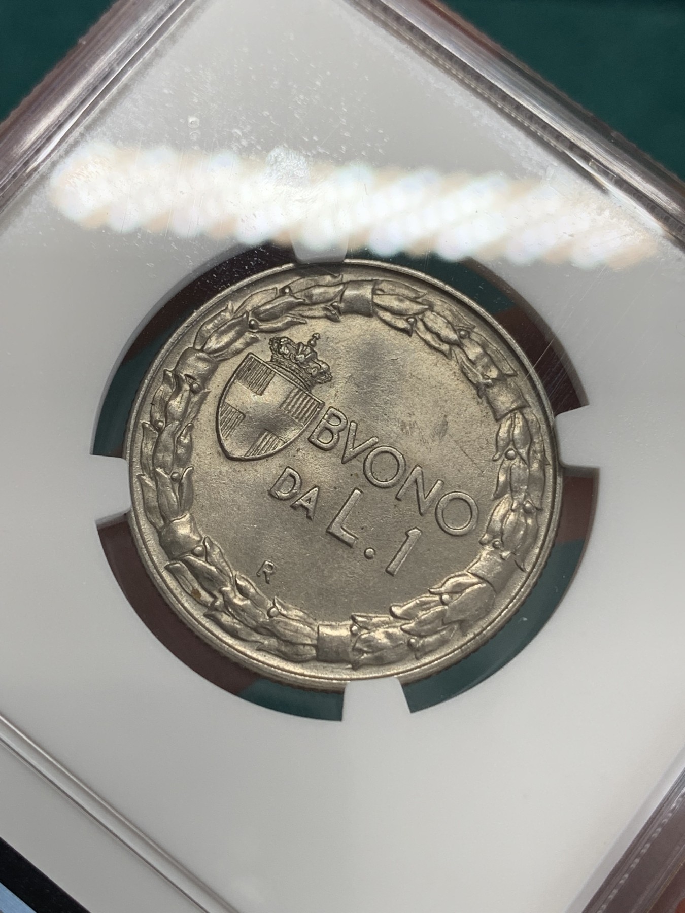 《竞宝斋》第192场-周日，周一 2场 (全场包邮) NGC MS63 高分暴光好品 意大利1923年1里拉女神坐像
