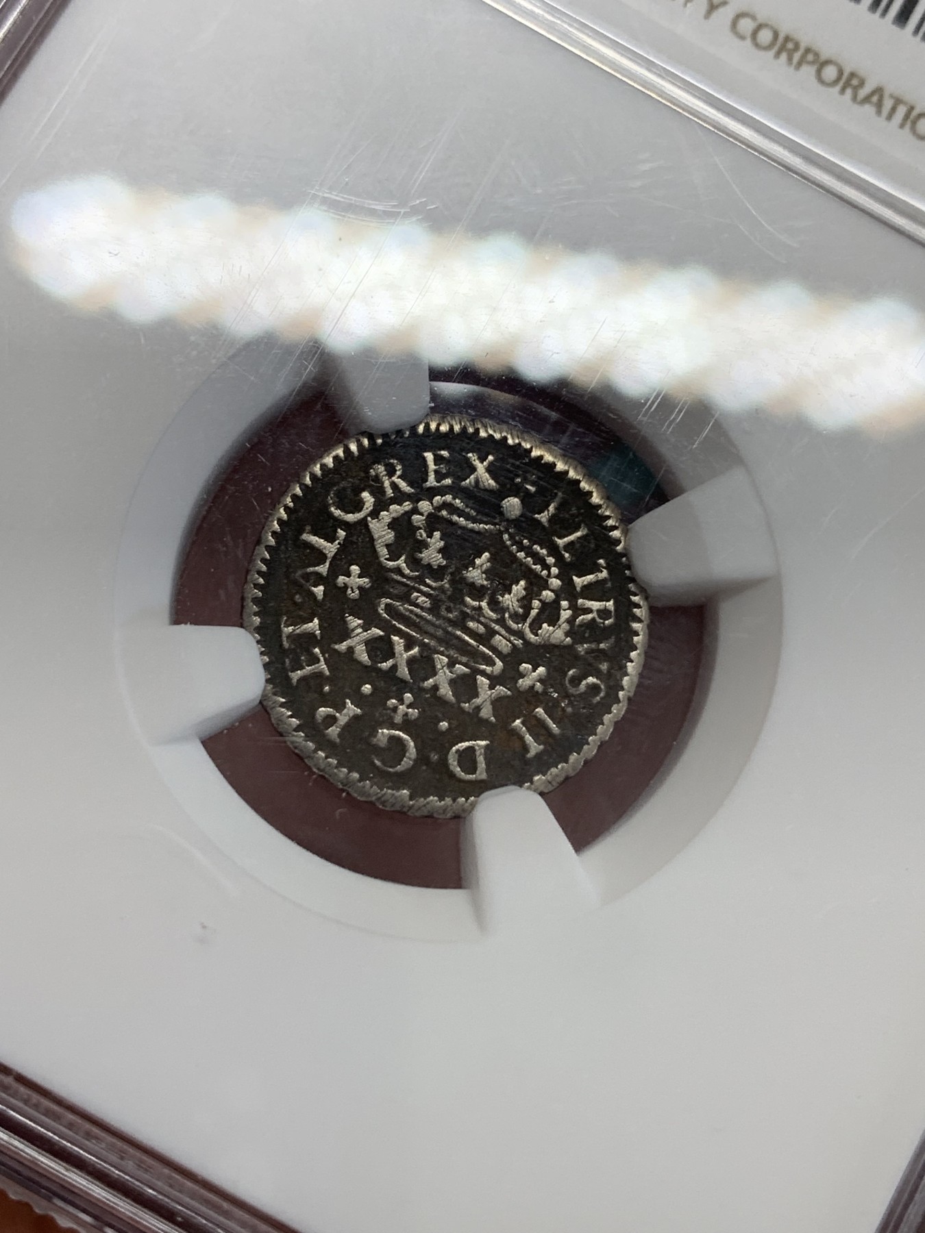 《竞宝斋》第192场-周日，周一 2场 (全场包邮) NGC VFD 葡萄牙（1750一77）40里斯银币 极少见品种