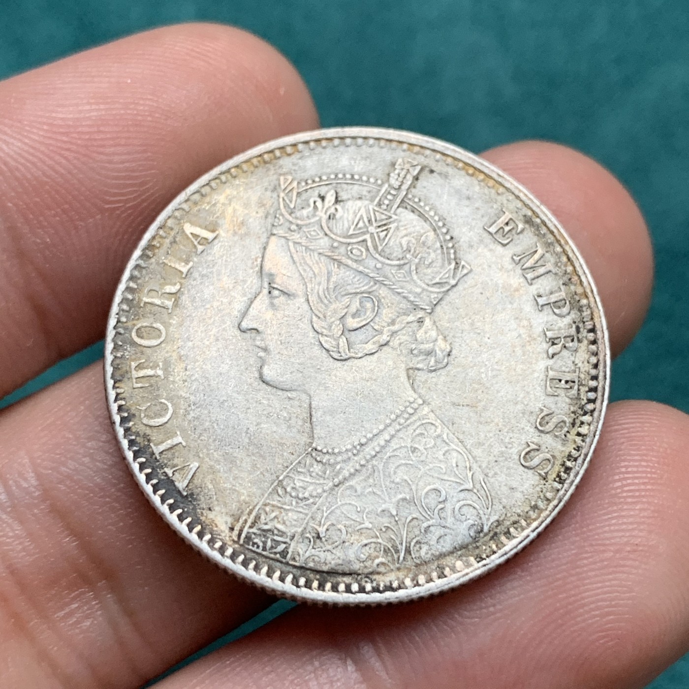 《竞宝斋》第192场-周日，周一 2场 (全场包邮) 英属印度1900-C卢比银币 图案清晰完整