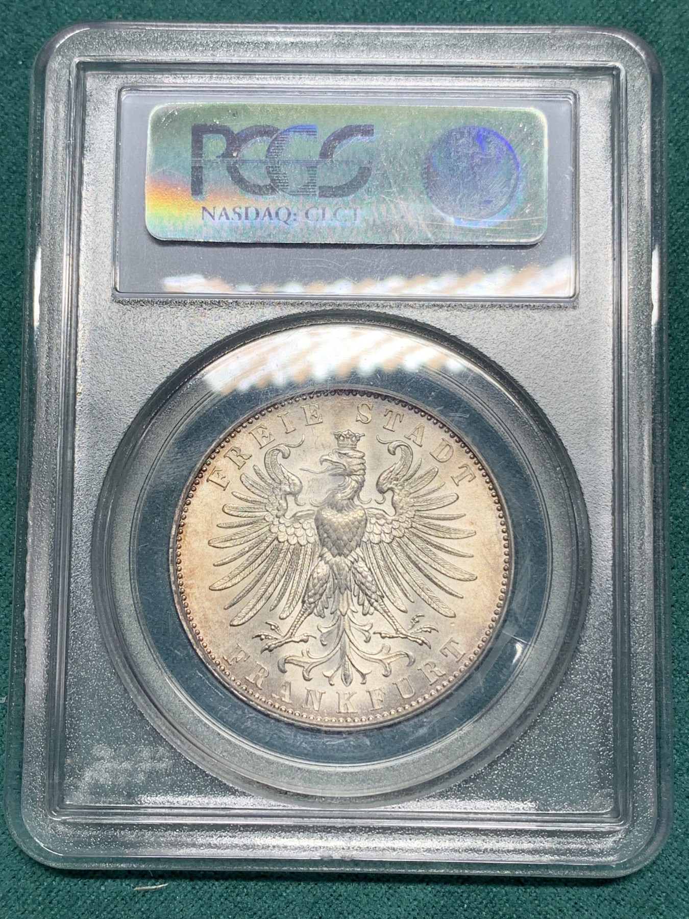 《竞宝斋》第192场-周日，周一 2场 (全场包邮) PCGS MS64 德国1862年法兰克福射击节1泰勒银币