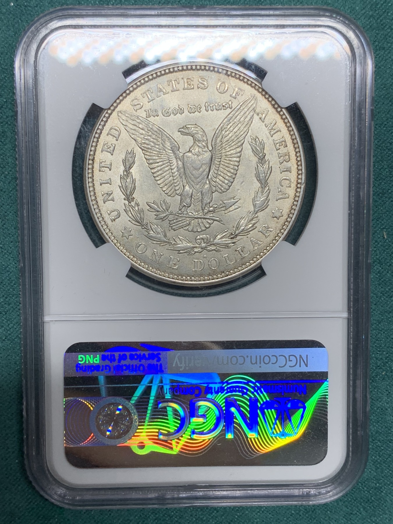 《竞宝斋》第192场-周日，周一 2场 (全场包邮) NGC-MS63 美国1921D 摩根银币