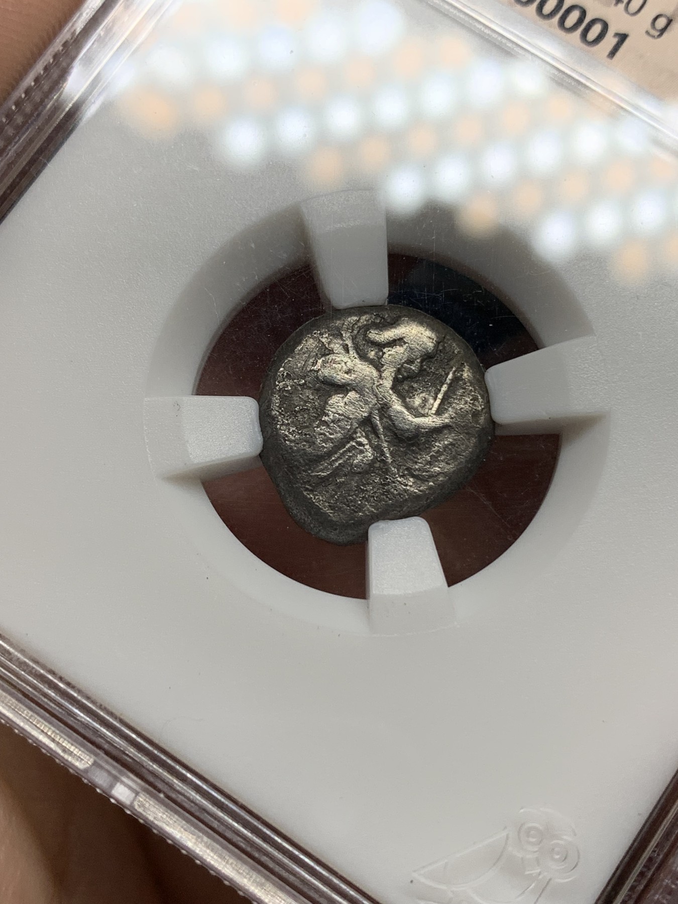 《竞宝斋》第192场-周日，周一 2场 (全场包邮) 公元前485-前420年 大流士 古波斯阿契美尼德王朝1西格罗斯银币 5.40克 这种银币当时被作为波斯海军的军饷