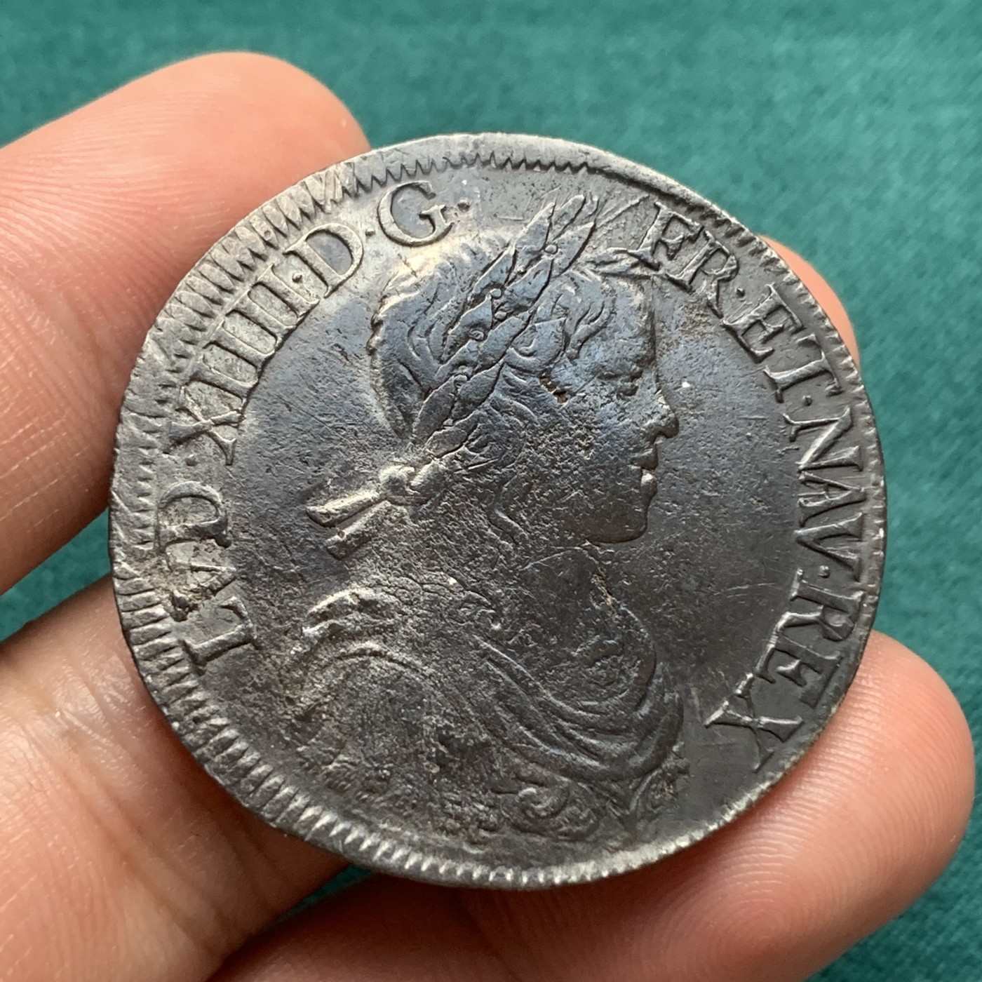 《竞宝斋》第192场-周日，周一 2场 (全场包邮) 法国路易十四1652T埃居大银币 细节见图