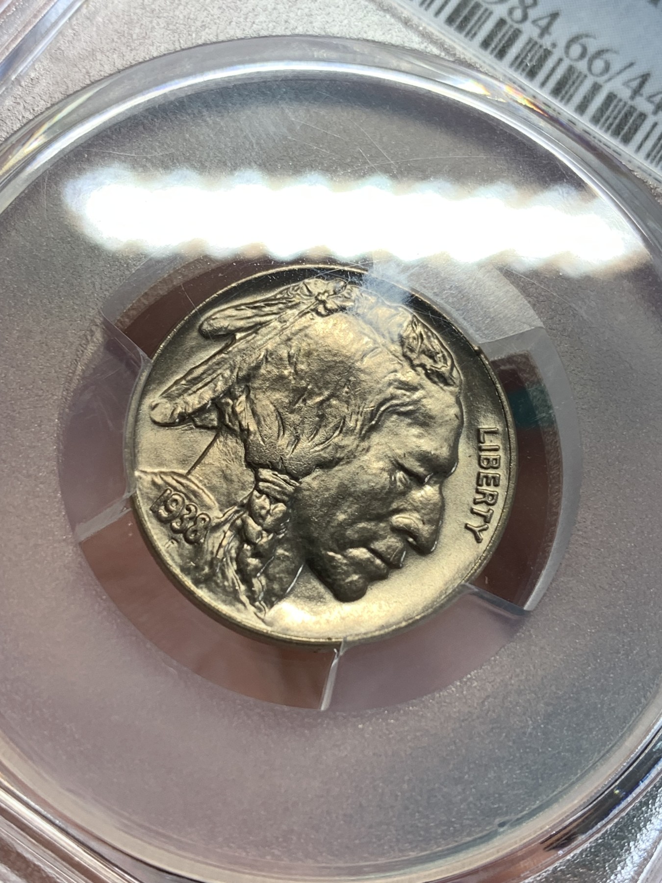 《竞宝斋》第192场-周日，周一 2场 (全场包邮) PCGS-MS66 美国 1938年 5美分 野牛币 印第安人+野牛 经典设计 高分