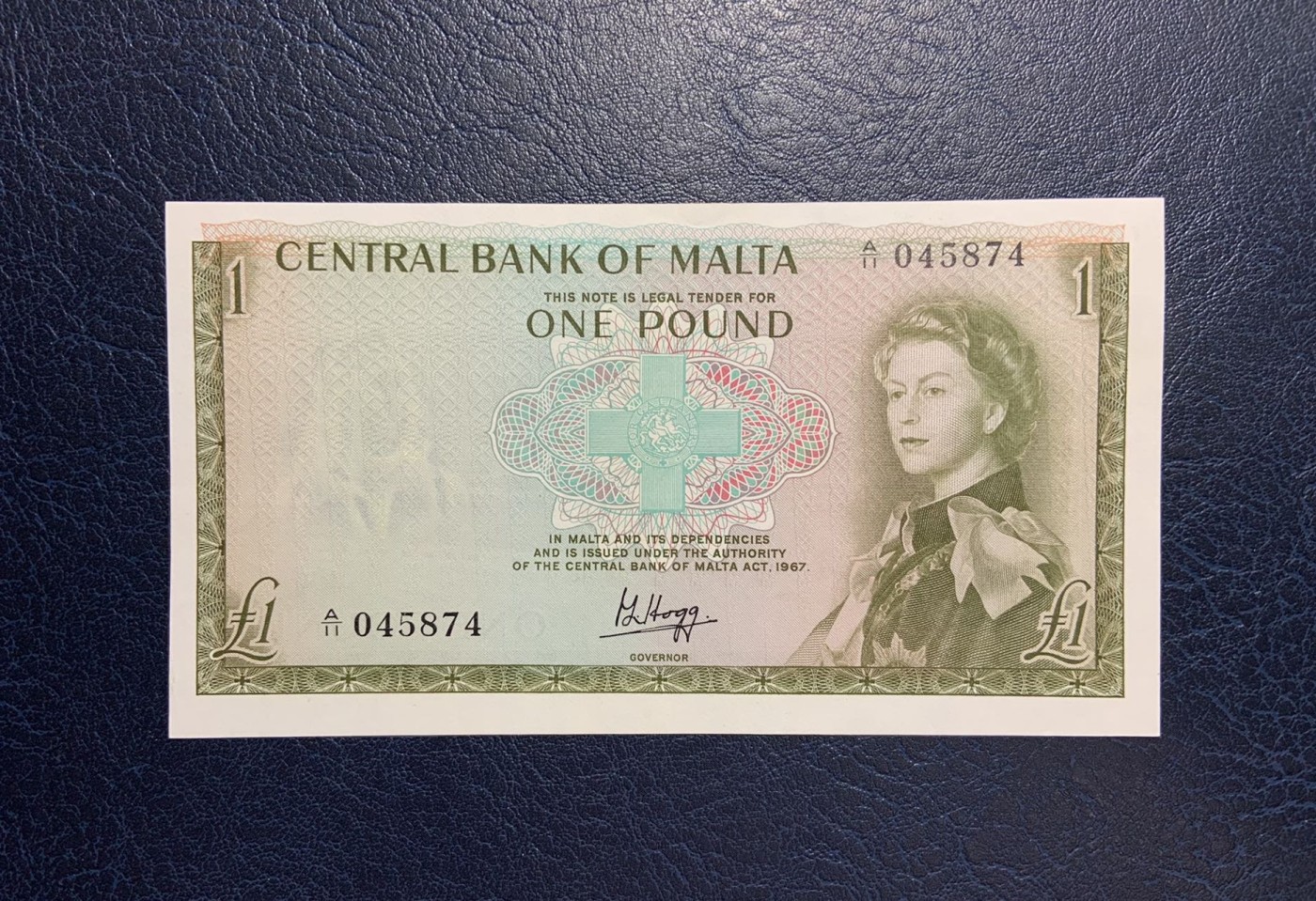 收藏联盟Quantum Auction 第285期拍卖  马耳他1967年1镑 品相UNC 戎装女王