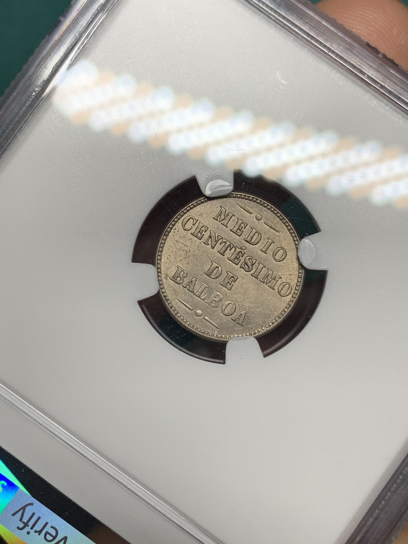 《竞宝斋》第192场-周日，周一 2场 (全场包邮) NGC-MS64 巴拿马 1907年 1/2分 镍币