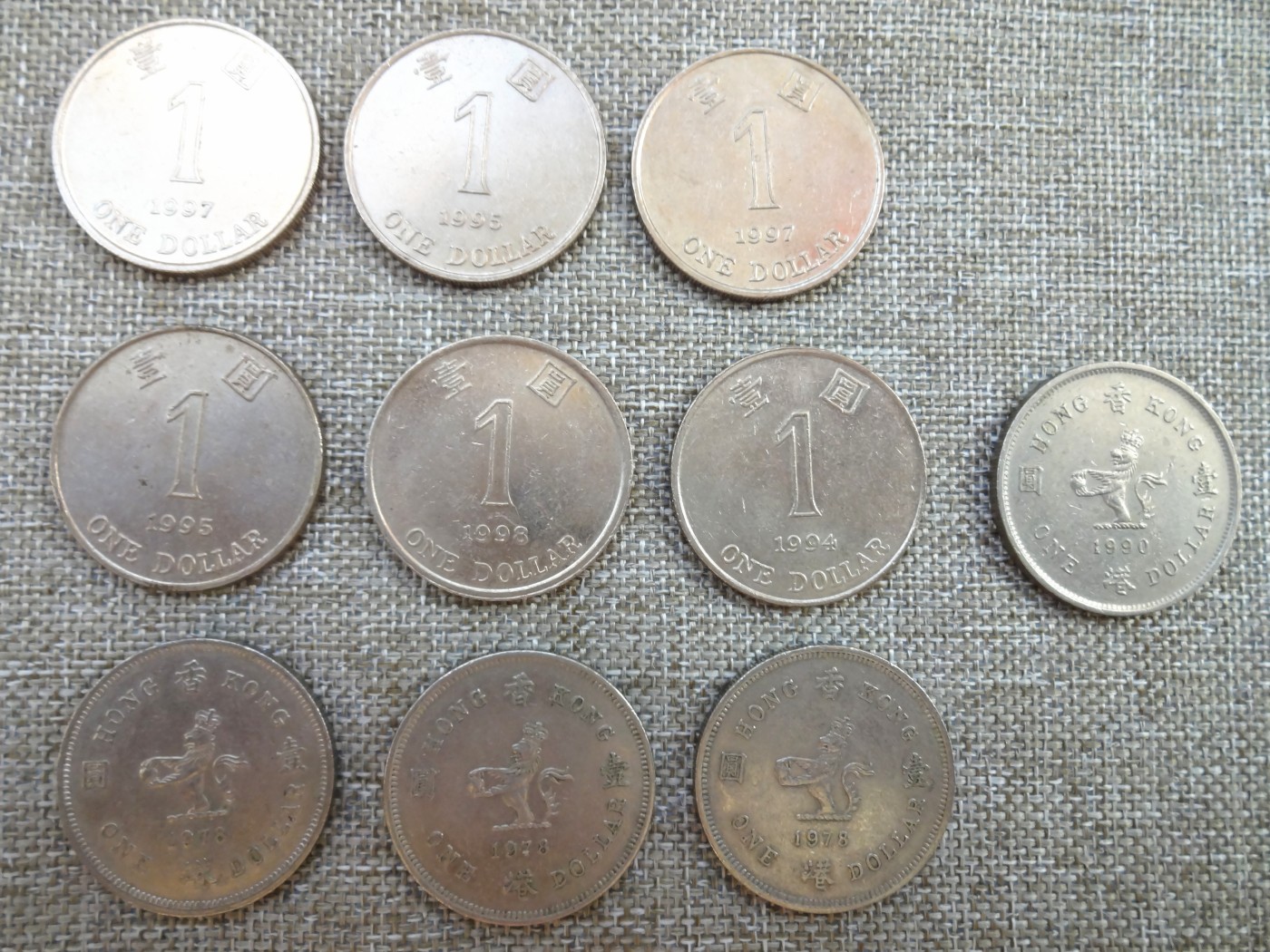 娃娃家-八月、第十三场(快结、不预留拍..) 香港一元紫荆花+伊丽莎白二世女王版-10枚起拍