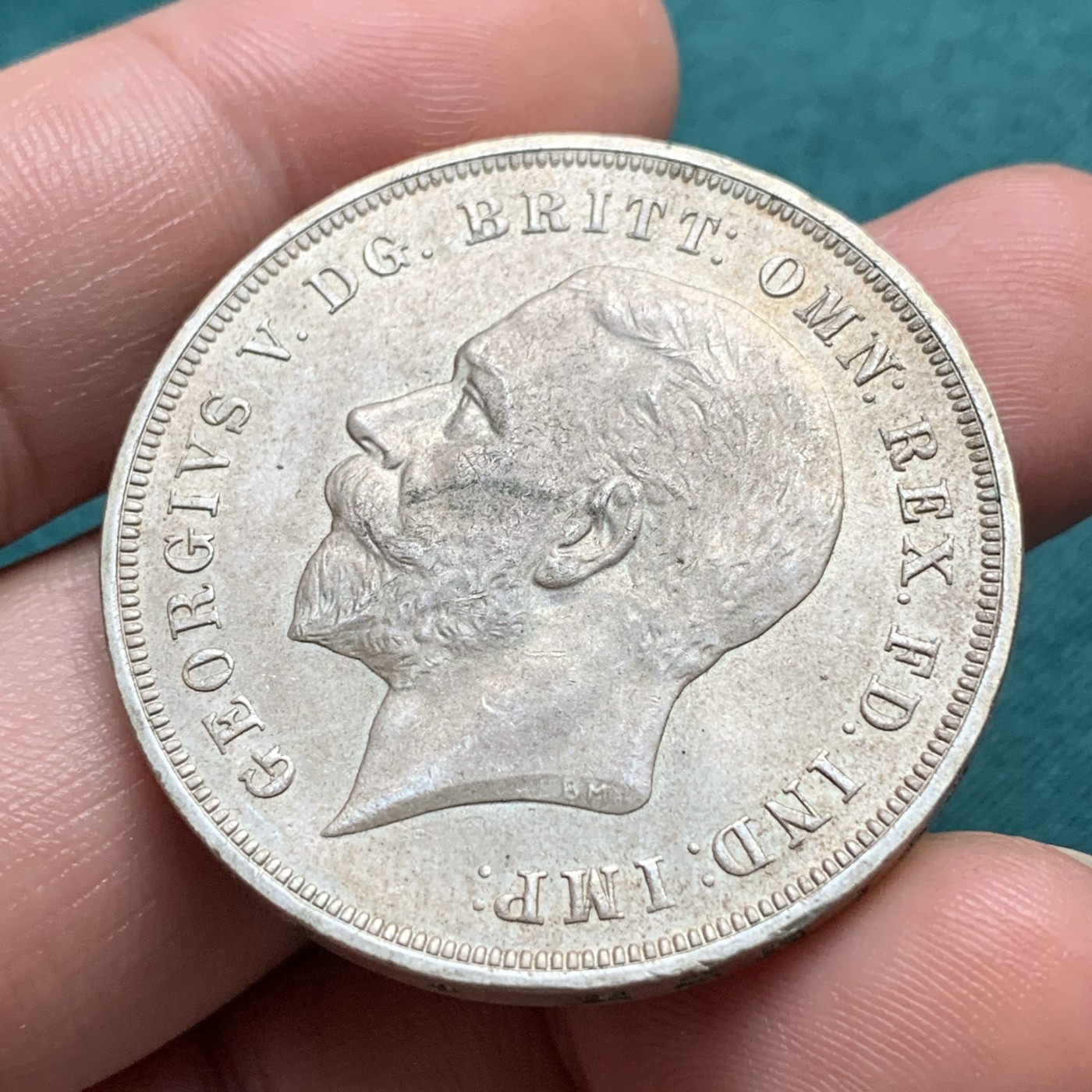 《竞宝斋》第192场-周日，周一 2场 (全场包邮) 英国1935年克朗大银币 乔治五世25周年纪念 木马剑 原光完整压印清晰淡淡包浆