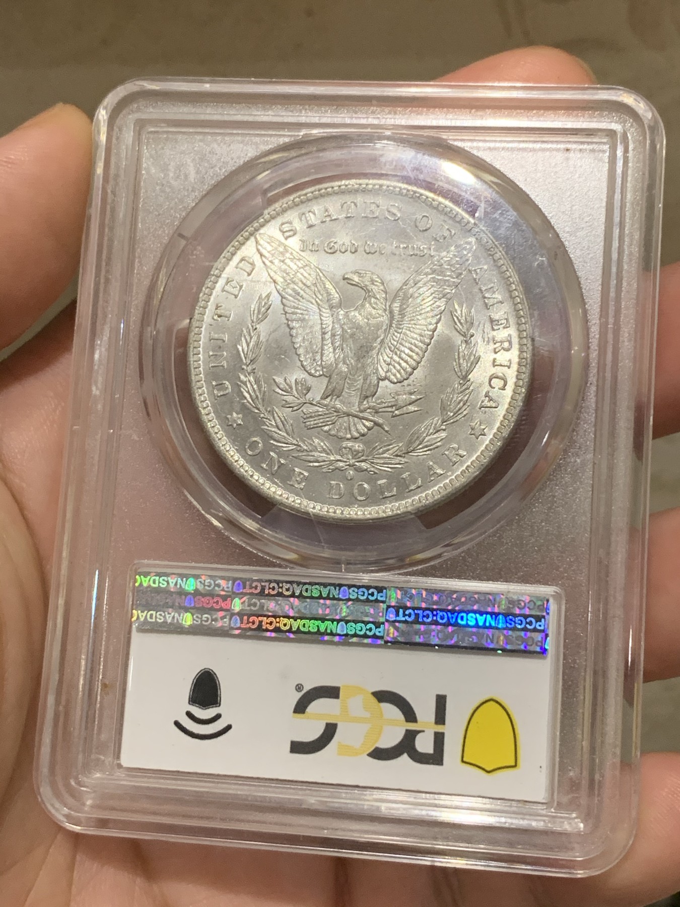 《竞宝斋》第192场-周日，周一 2场 (全场包邮) PCGS-MS64 美国 1884年O版 摩根1美元大银币 白亮转光好 经典品种外国价高