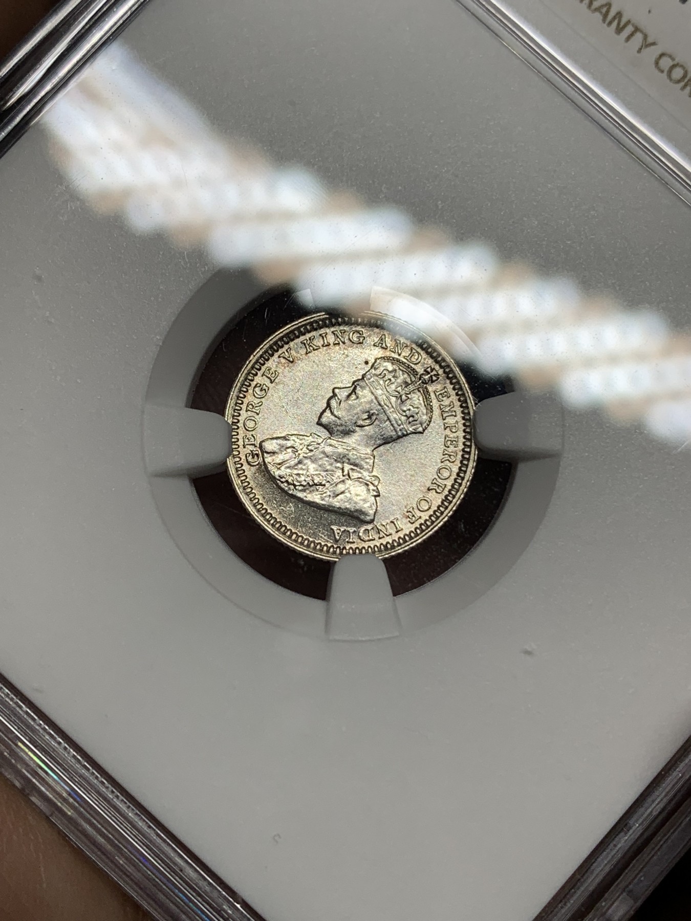 《竞宝斋》第192场-周日，周一 2场 (全场包邮) NGC-MS63 香港 1932年 5仙 乔治五世 银币