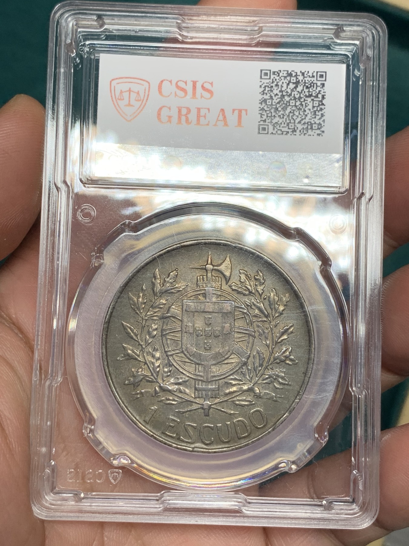 《竞宝斋》第192场-周日，周一 2场 (全场包邮) 葡萄牙1910年半岛战争女神头像1埃斯库多大银币