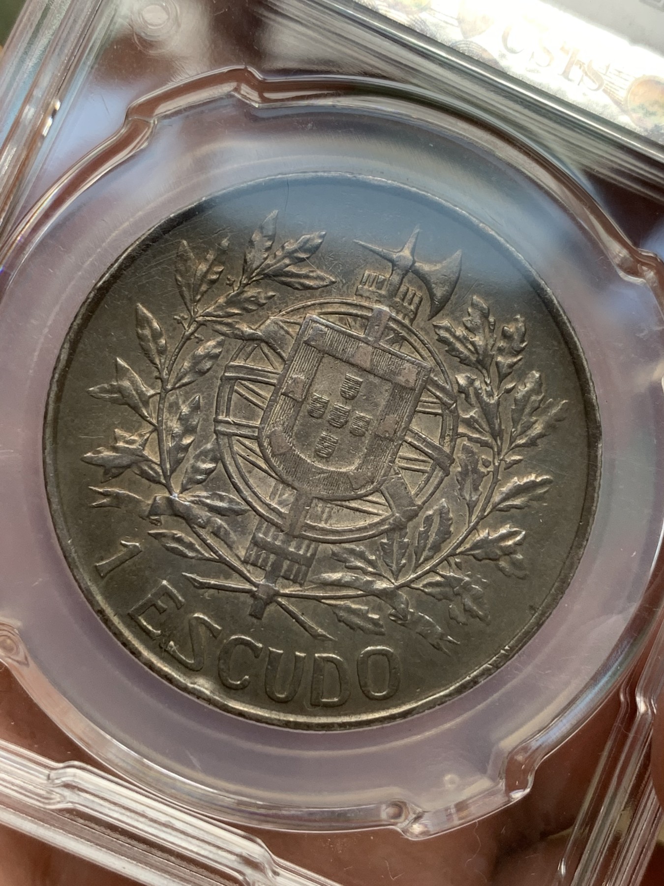 《竞宝斋》第192场-周日，周一 2场 (全场包邮) 葡萄牙1910年半岛战争女神头像1埃斯库多大银币