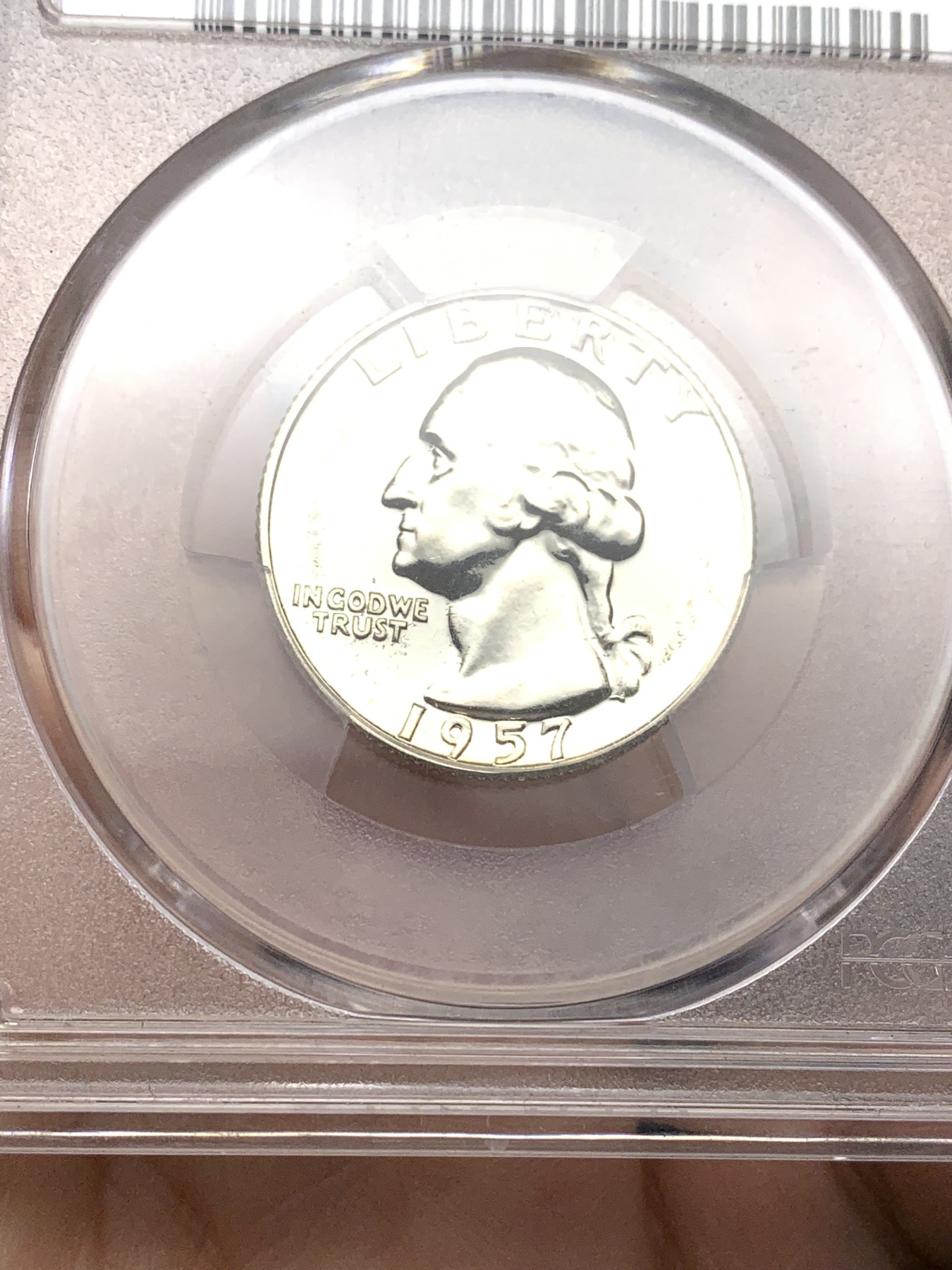 《竞宝斋》第192场-周日，周一 2场 (全场包邮) PCGS PR66 美国1957年25美分精制银币