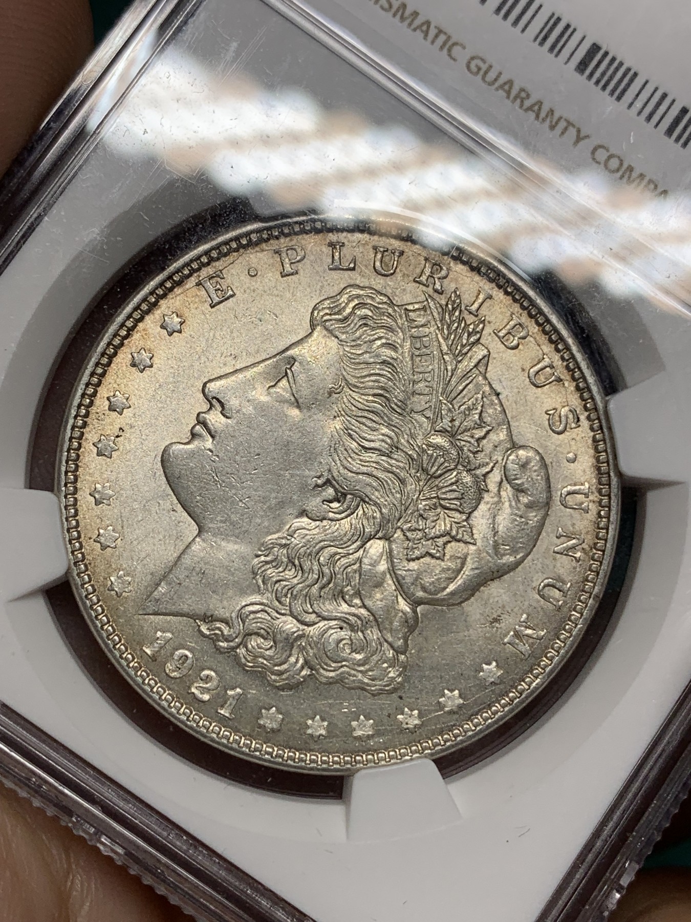 《竞宝斋》第192场-周日，周一 2场 (全场包邮) NGC-MS63 美国1921D 摩根银币