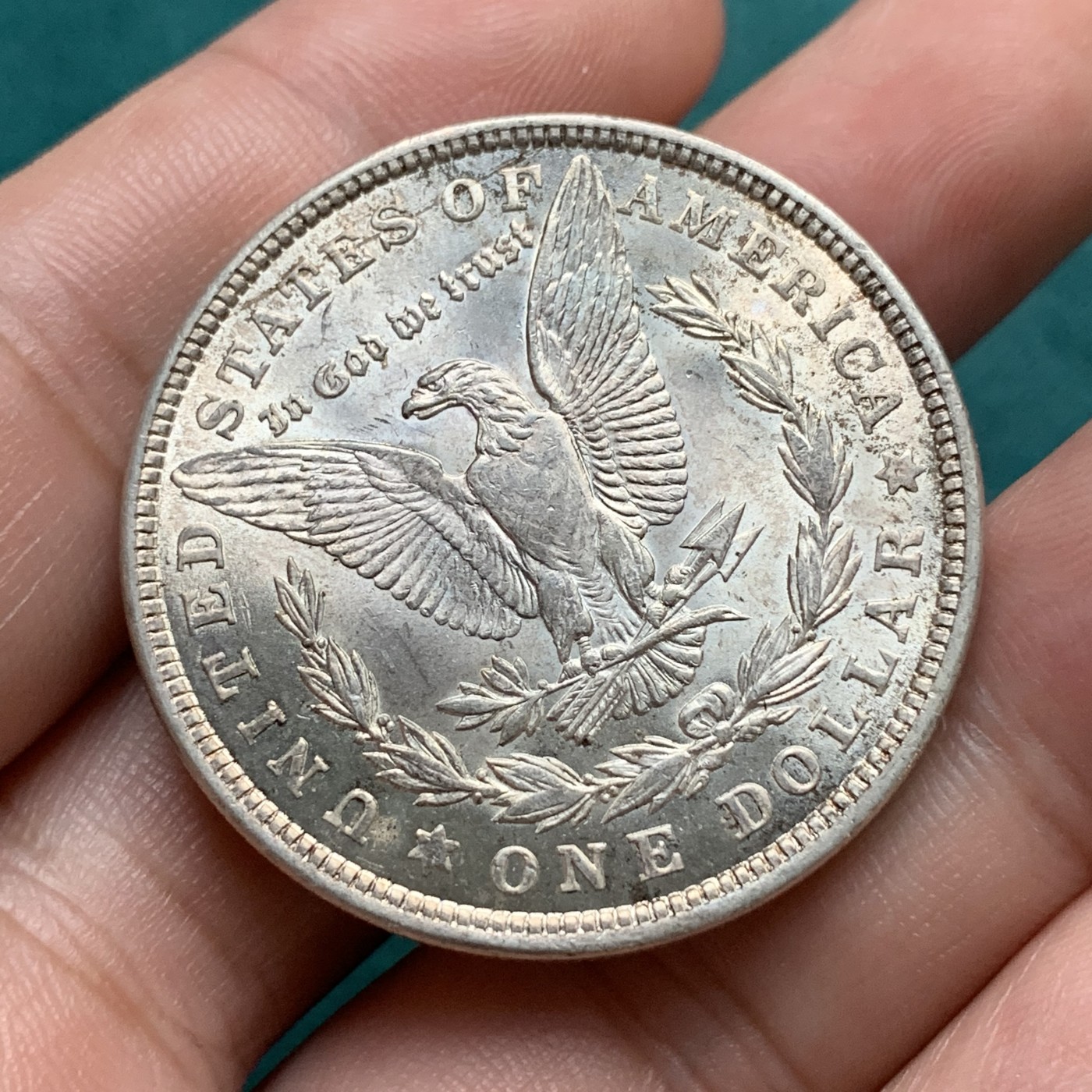 《竞宝斋》第192场-周日，周一 2场 (全场包邮) 美国1921年摩根银元 1美元银币 带原光好品