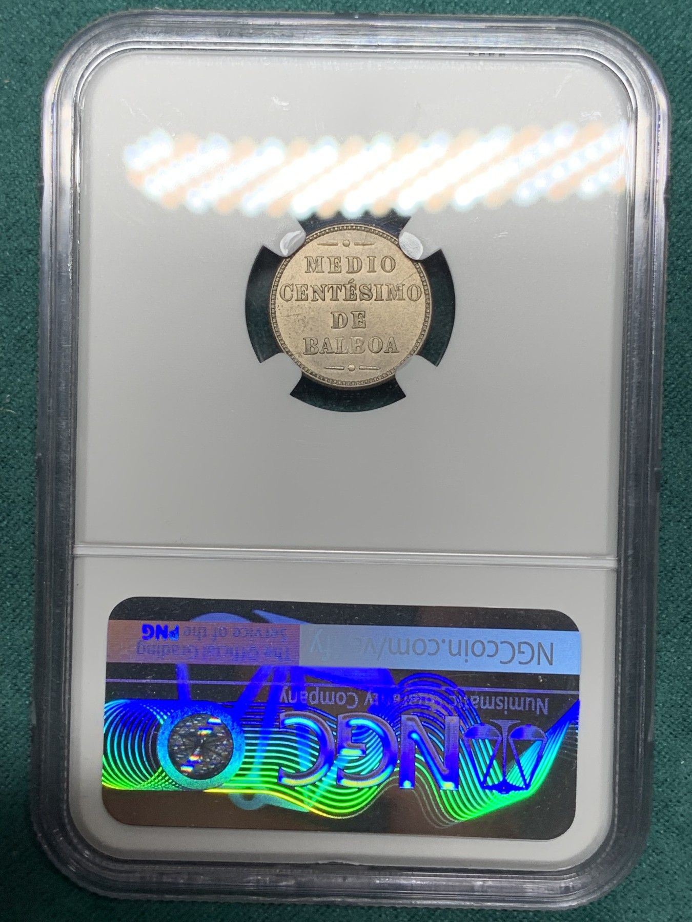 《竞宝斋》第192场-周日，周一 2场 (全场包邮) NGC-MS64 巴拿马 1907年 1/2分 镍币