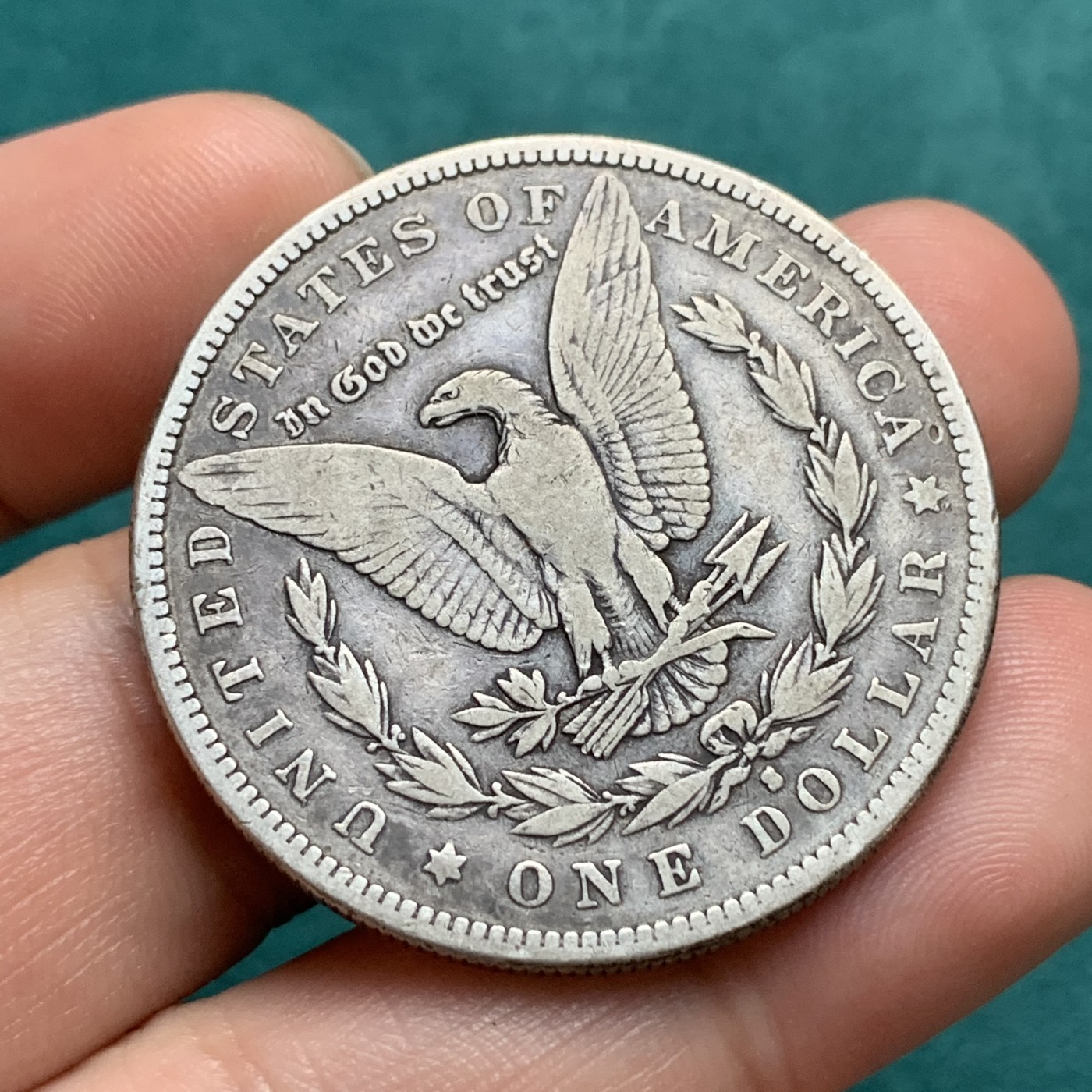 《竞宝斋》第192场-周日，周一 2场 (全场包邮) 美国1884年摩根银元 1美元银币 原味流通 状态不错