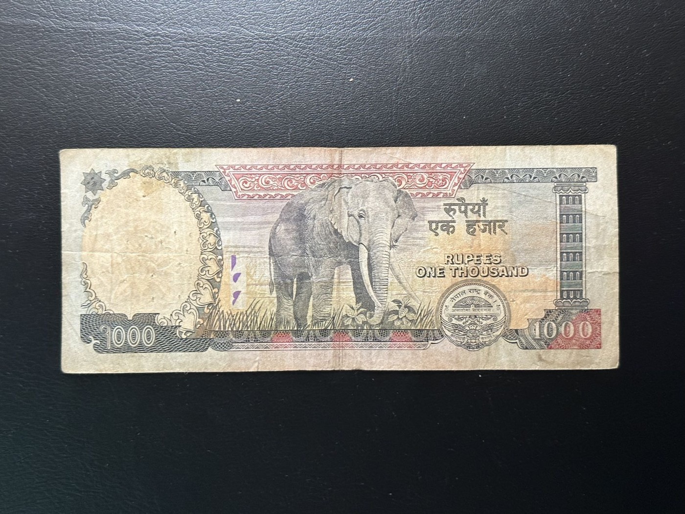 八月最后一场，第十五期大拍 （S1）尼泊尔1000卢比，该版本最高面值