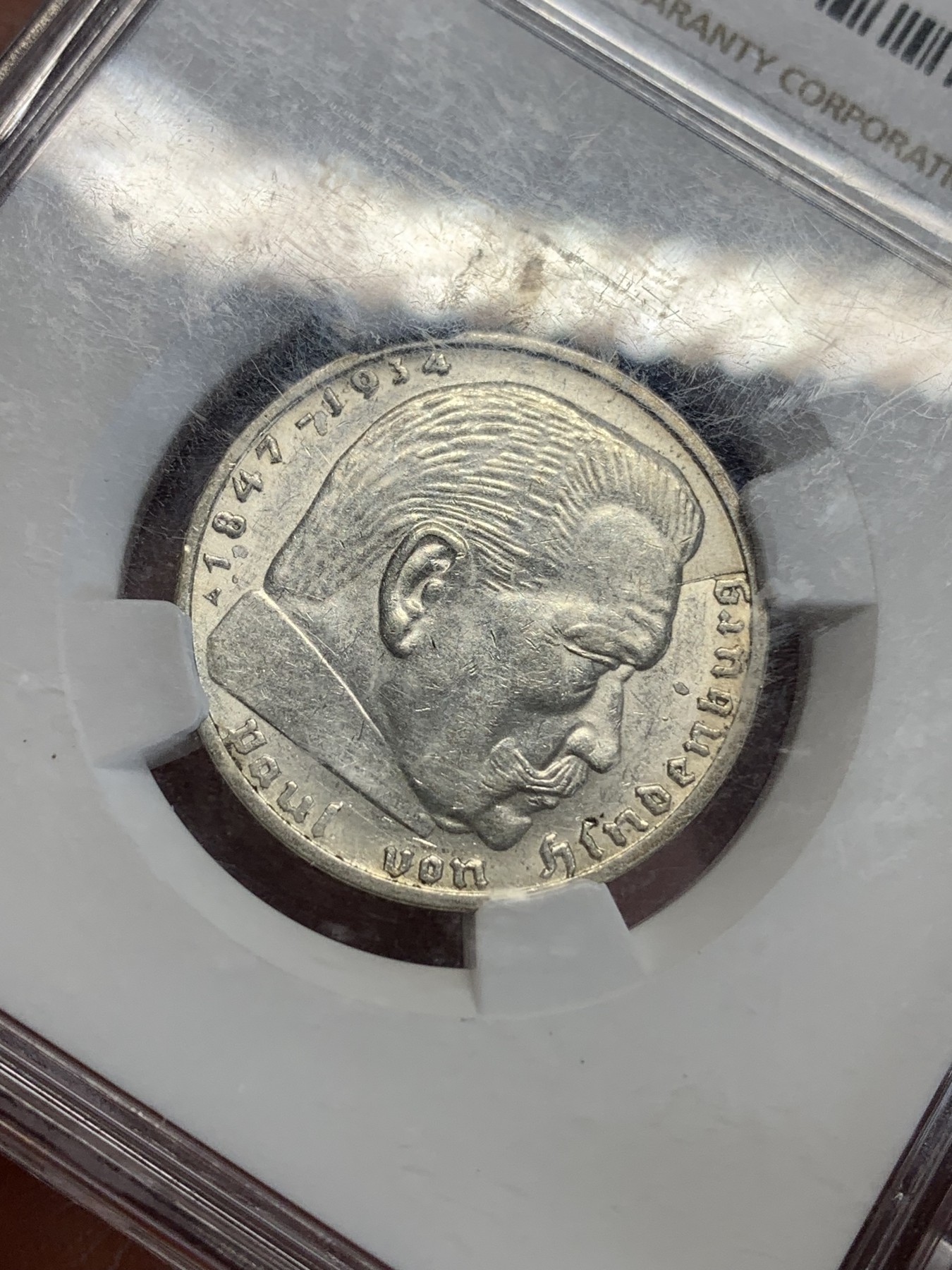 《竞宝斋》第192场-周日，周一 2场 (全场包邮) NGC-AU55 德国1939年A版兴登堡2马克银币