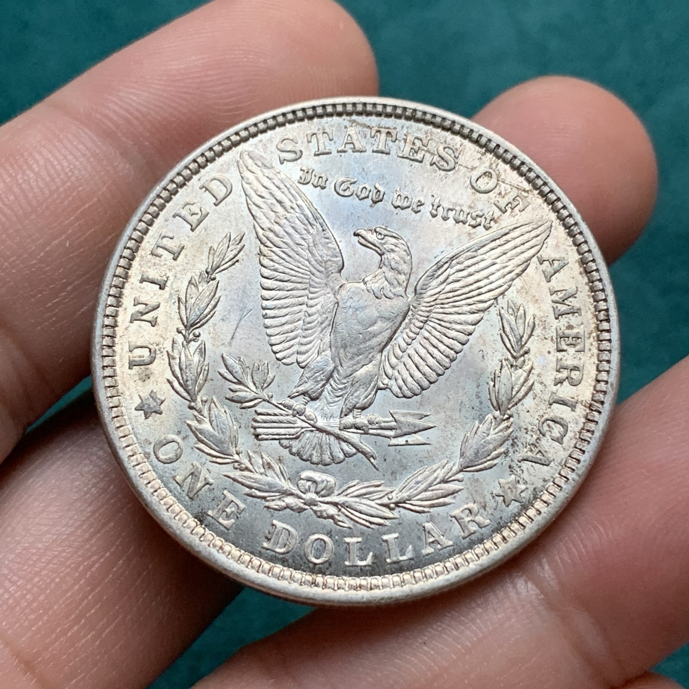 《竞宝斋》第192场-周日，周一 2场 (全场包邮) 美国1921年摩根银元 1美元银币 带原光好品