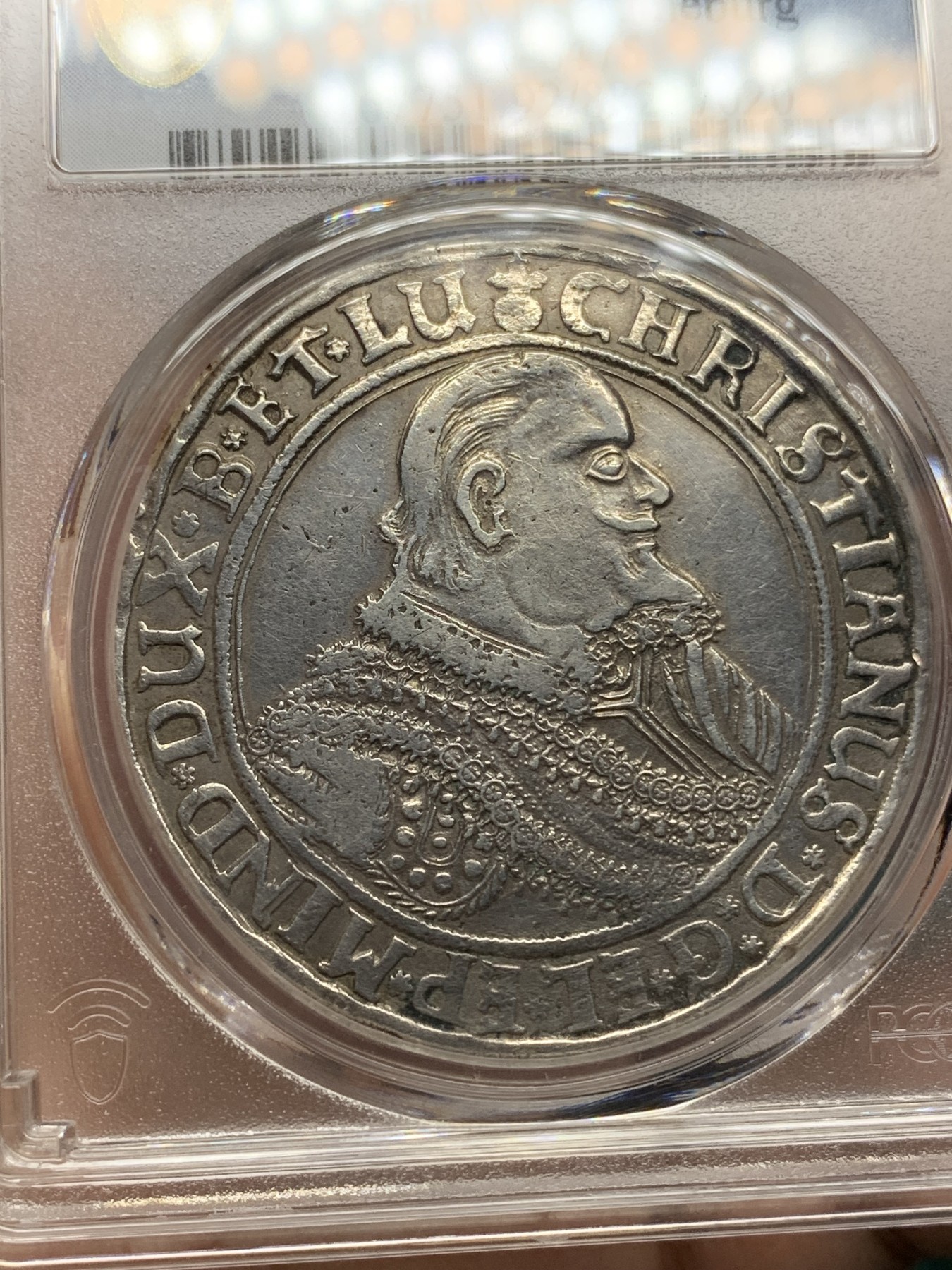 《竞宝斋》第192场-周日，周一 2场 (全场包邮) PCGS-XFD 德国1630年布伦瑞克手工老泰勒银币（近400年的老泰勒）整体打制好