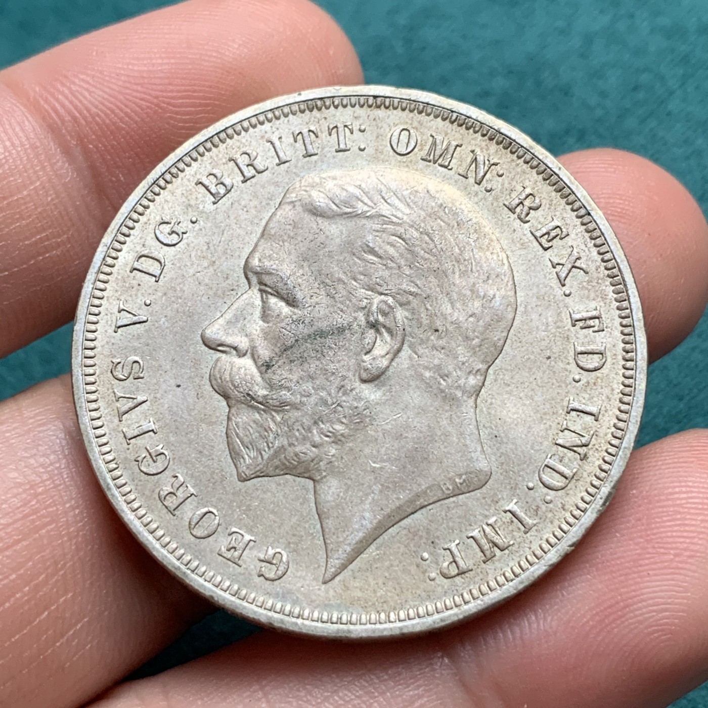 《竞宝斋》第192场-周日，周一 2场 (全场包邮) 英国1935年克朗大银币 乔治五世25周年纪念 木马剑 原光完整压印清晰淡淡包浆