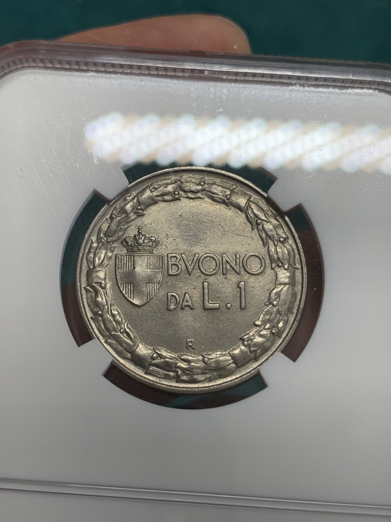 《竞宝斋》第192场-周日，周一 2场 (全场包邮) NGC MS63 高分暴光好品 意大利1923年1里拉女神坐像