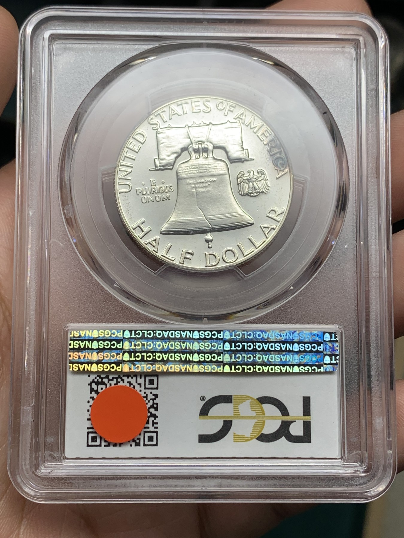 《竞宝斋》第192场-周日，周一 2场 (全场包邮) PCGS-PR64 美国 50美分 富兰克林 银币 精致币 90%银