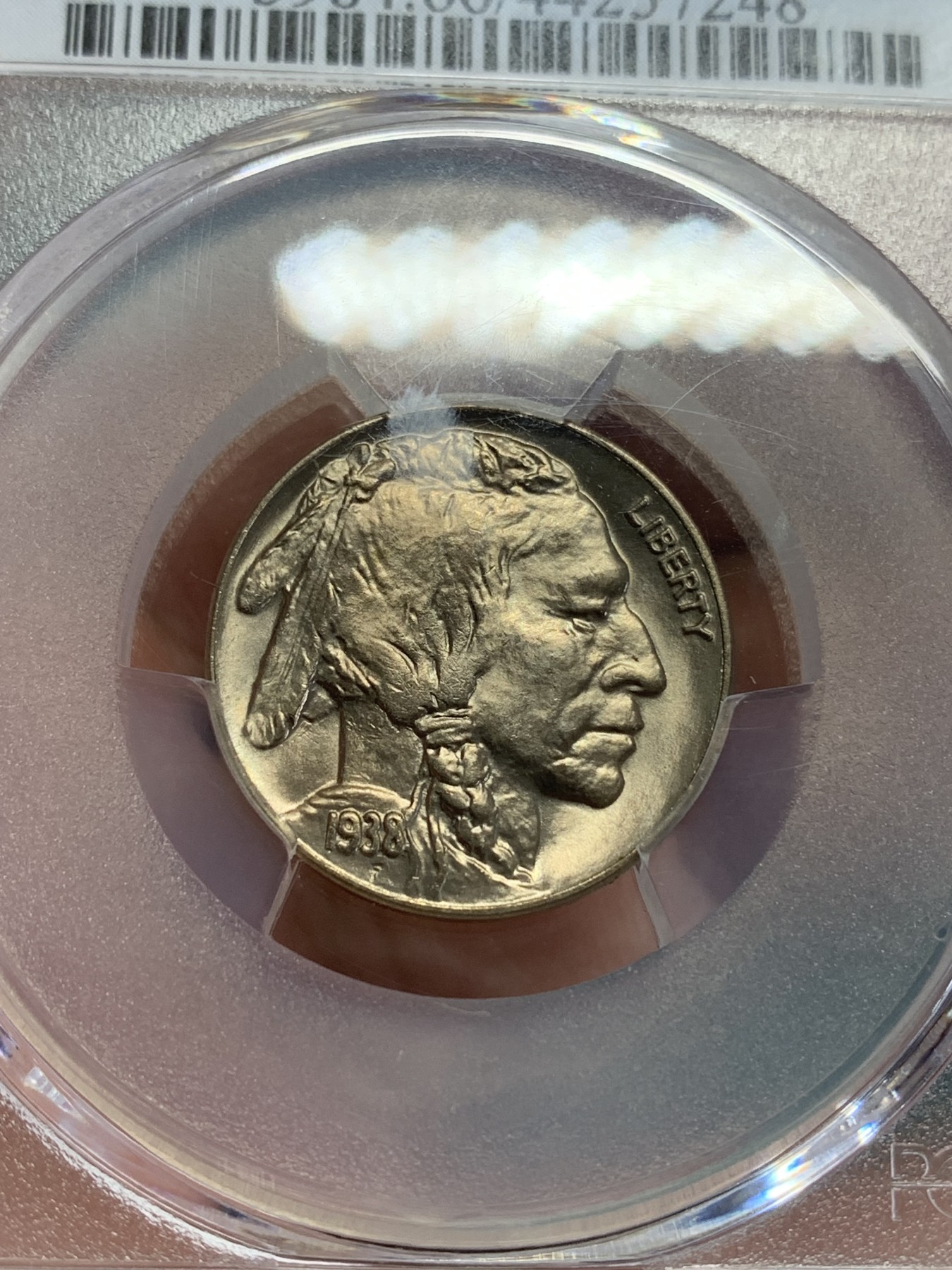 《竞宝斋》第192场-周日，周一 2场 (全场包邮) PCGS-MS66 美国 1938年 5美分 野牛币 印第安人+野牛 经典设计 高分