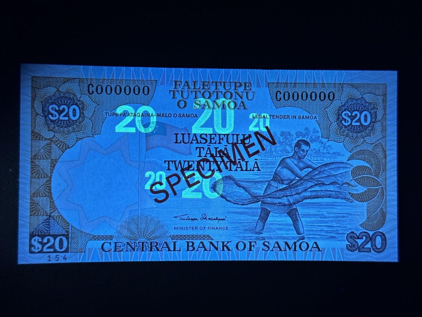 八月最后一场，第十五期大拍 （S3）萨摩亚20$，C000000全0样票，非常漂亮