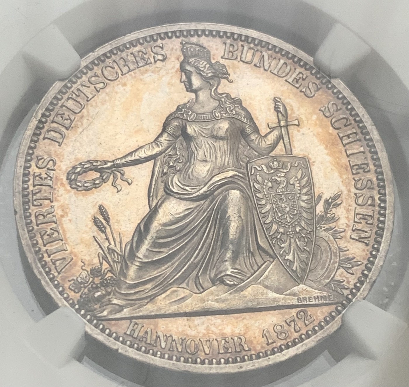 瓶子🏺第107期拍卖会  德国1871年汉诺威1泰勒经典银币  NGC MS61