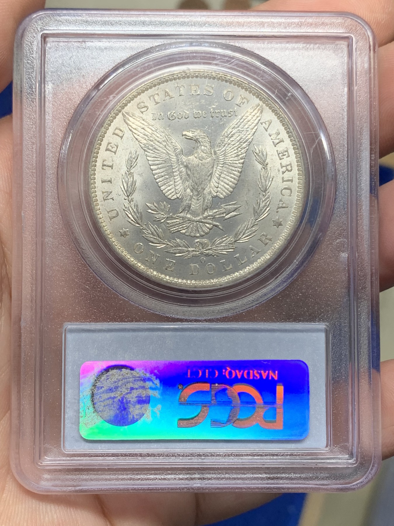 《竞宝斋》第193场-周日，周一 2场 (全场包邮) PCGS MS63 美国 摩根银元 1885-O 名家旧藏