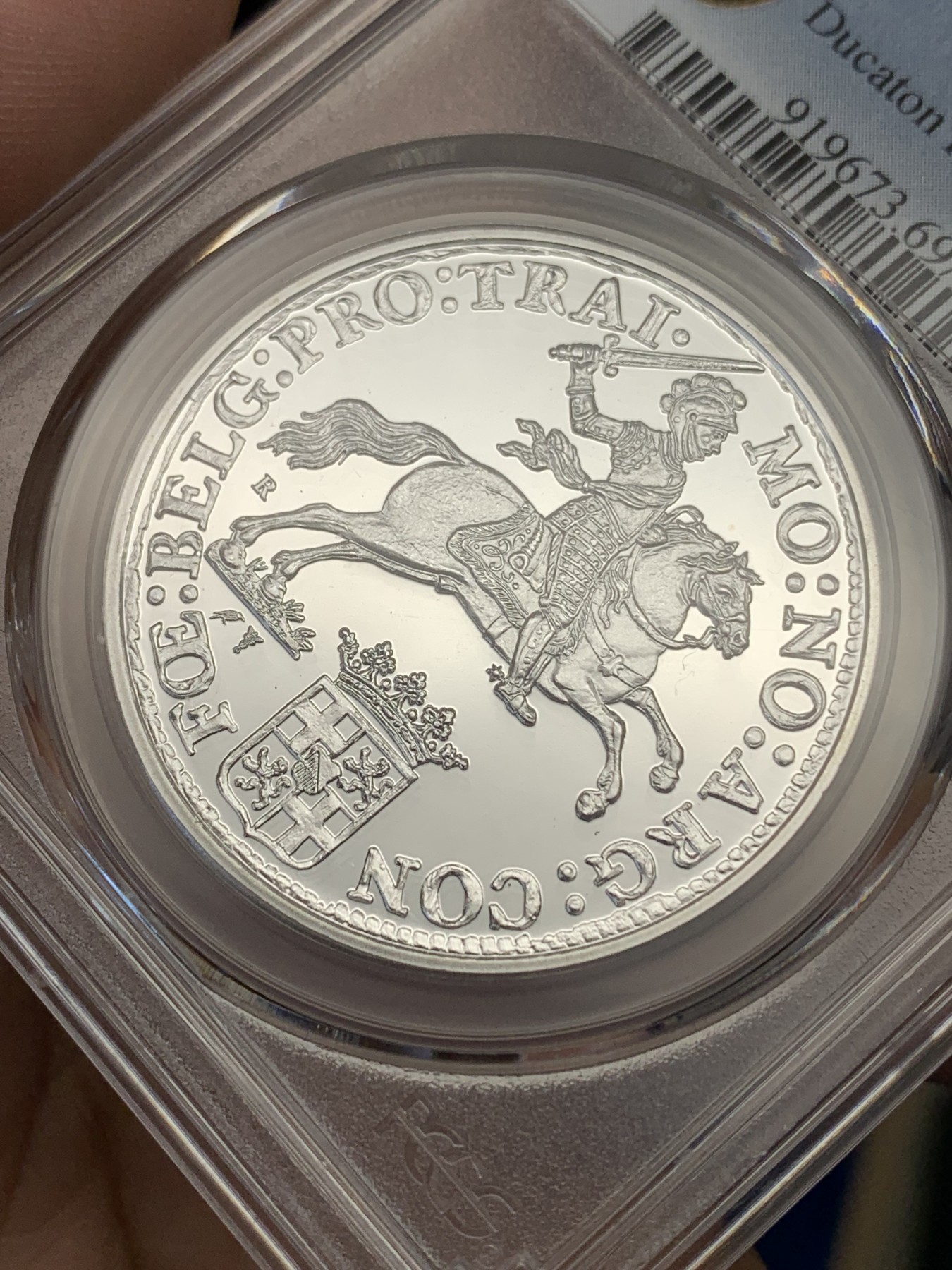 《竞宝斋》第193场-周日，周一 2场 (全场包邮) PCGS MS69 荷兰 2023 乌特勒支 大马剑 杜卡特复刻银章 1盎司