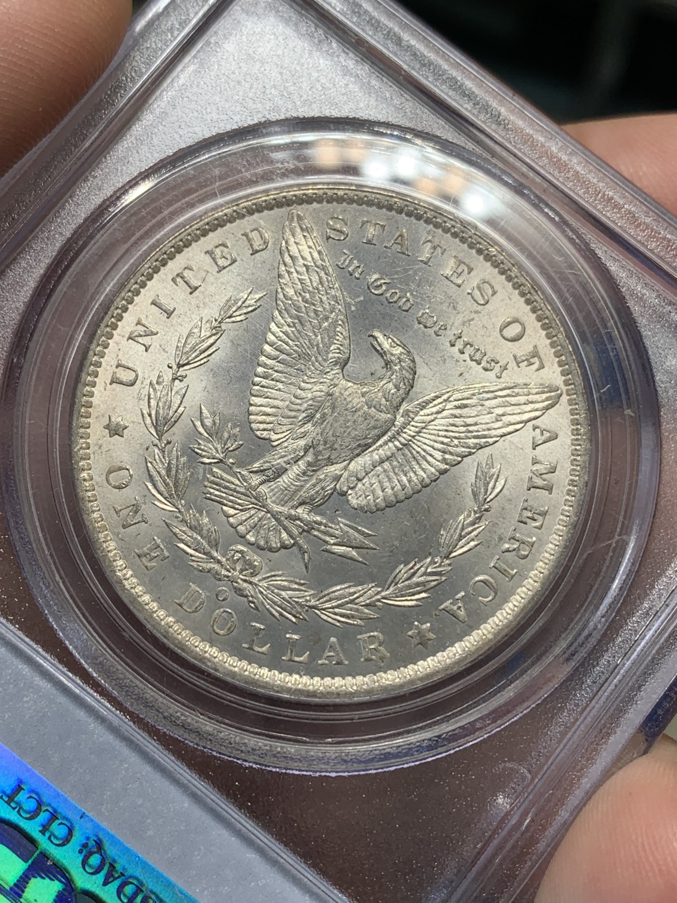 《竞宝斋》第193场-周日，周一 2场 (全场包邮) PCGS MS63 美国 摩根银元 1885-O 名家旧藏