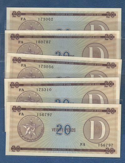 古巴20比索 1985年 外汇券 D版 克劳斯P-FX36 无4 美洲纸币 实物图 UNC - 古巴20比索 1985年 外汇券 D版 克劳斯P-FX36 无4 美洲纸币 实物图 UNC