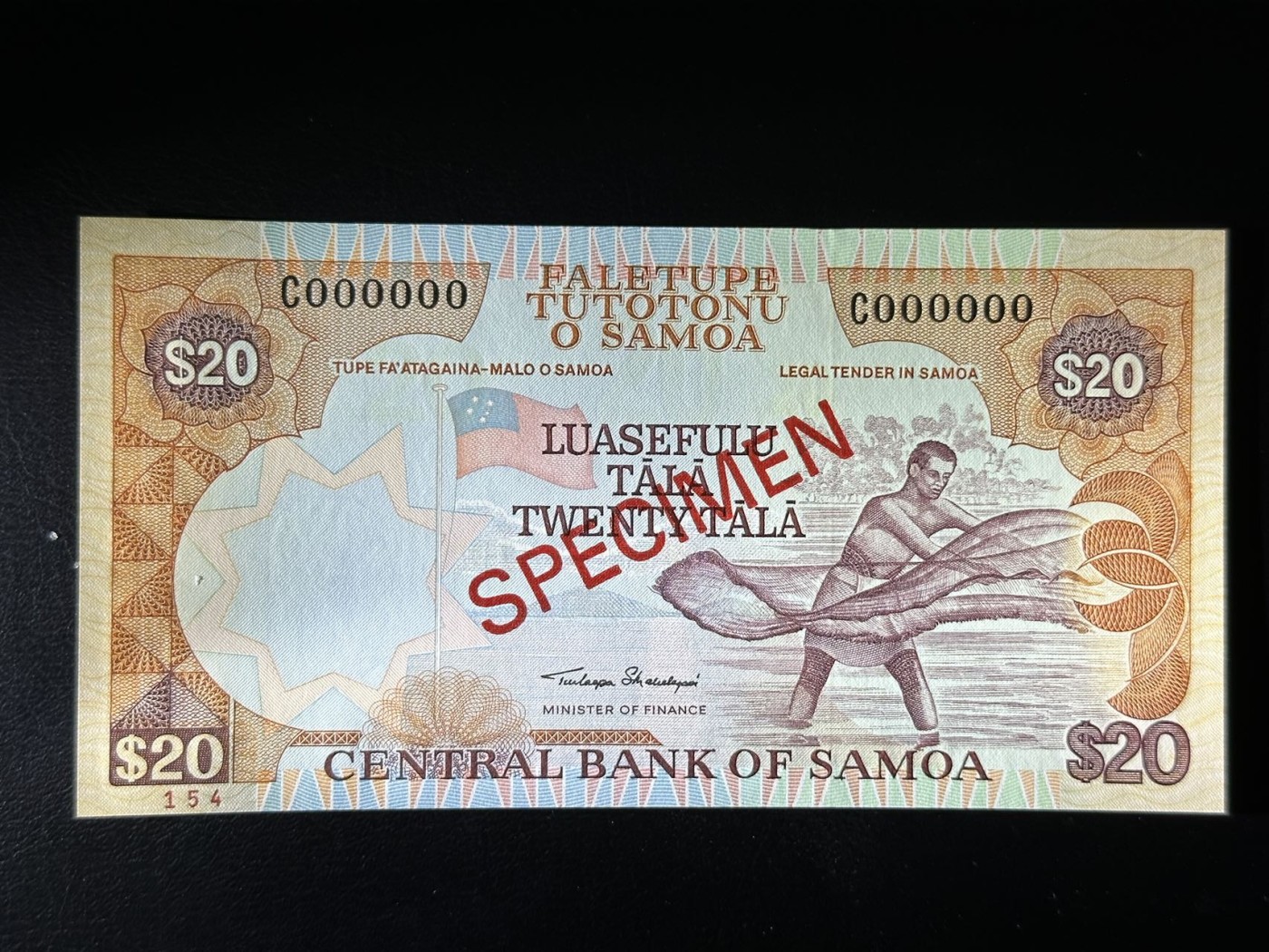 八月最后一场，第十五期大拍 （S3）萨摩亚20$，C000000全0样票，非常漂亮