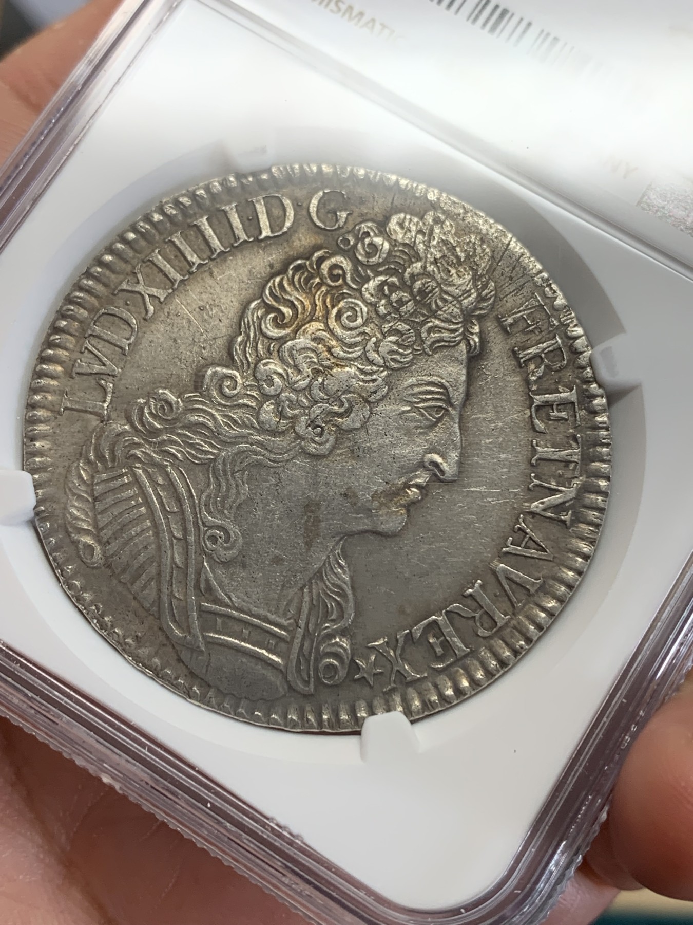 《竞宝斋》第193场-周日，周一 2场 (全场包邮) NGC UNC 法国 1709年 路易十四 太阳王 埃居大银币