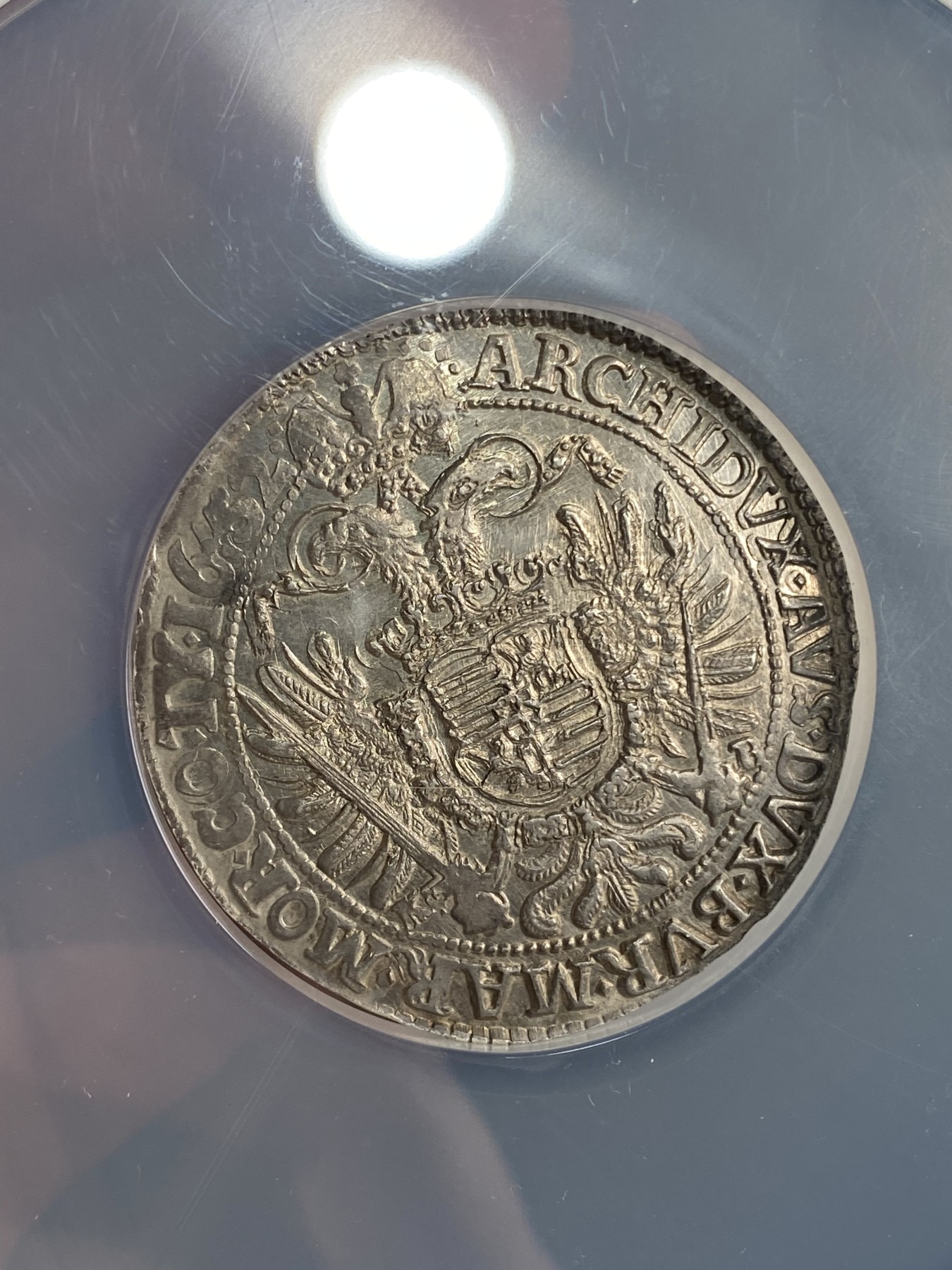 万国钱币拍卖第015期（奢华币章第二季） NGC MS63 1652年匈牙利神罗大泰勒，打制规整，细节一流，底板光洁，匈牙利的神罗还是非常少见的，BU更为难得。