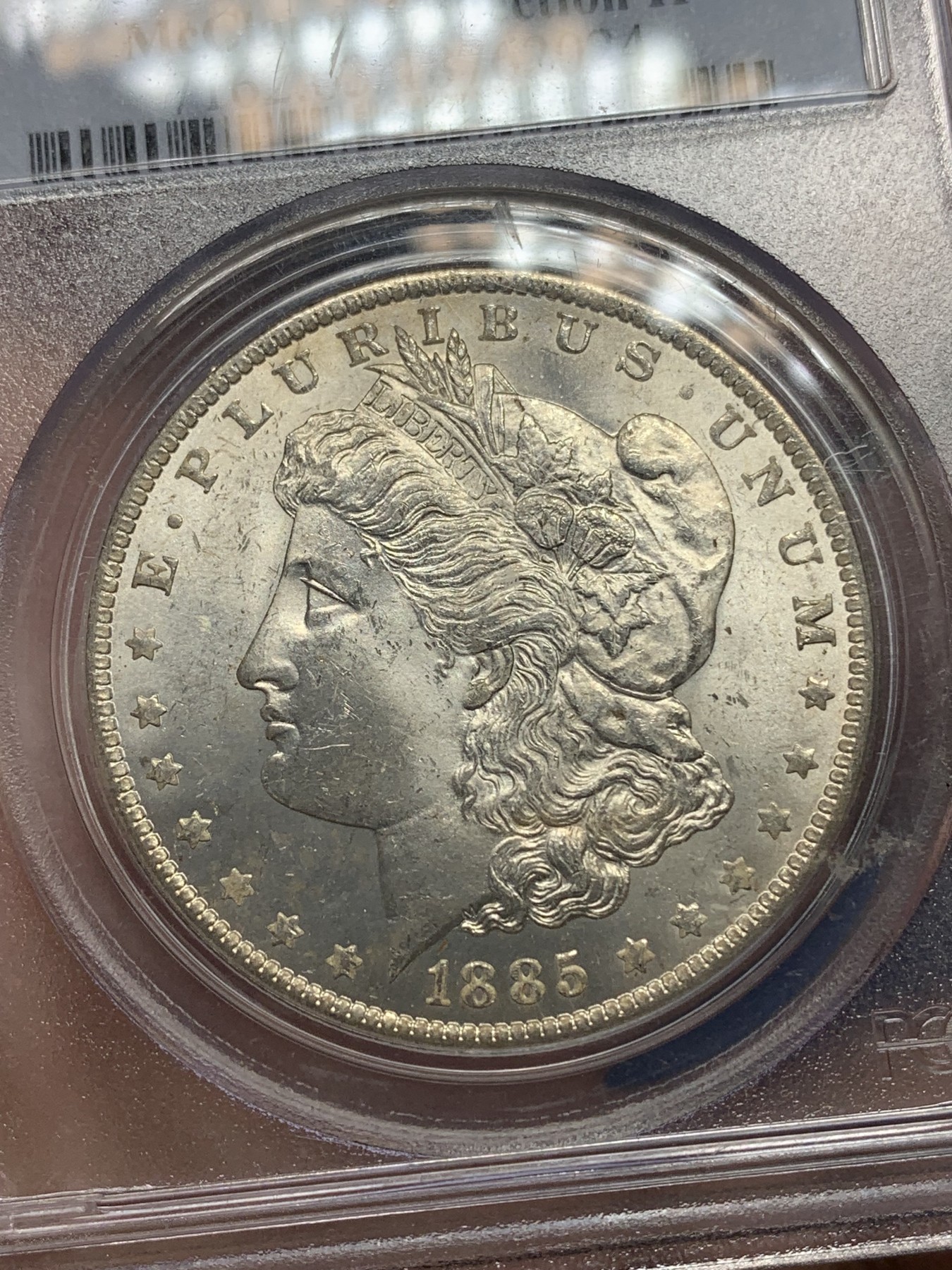 《竞宝斋》第193场-周日，周一 2场 (全场包邮) PCGS MS63 美国 摩根银元 1885-O 名家旧藏