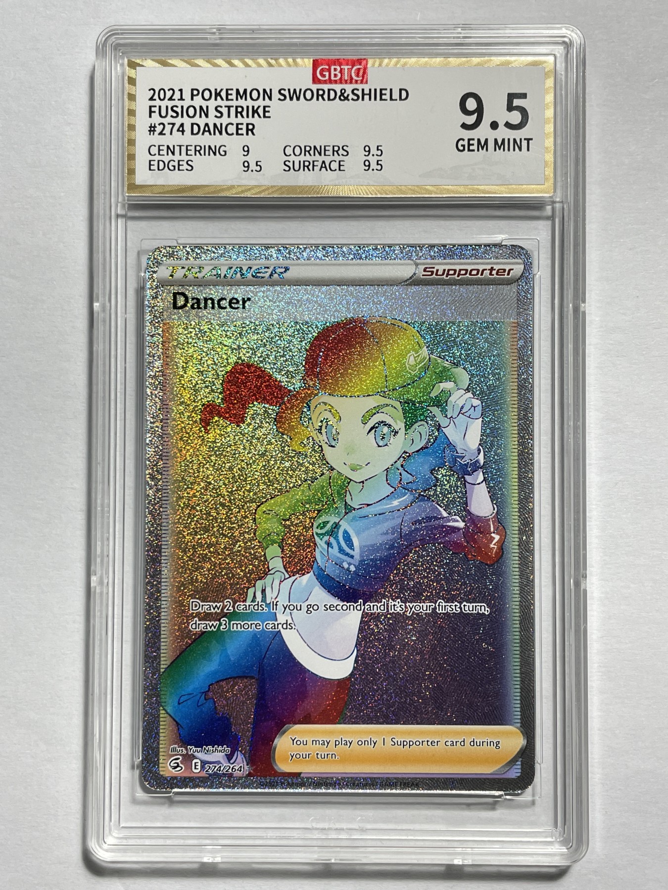 【德藏】卡牌拍卖第2期-宝可梦 Pokémon TCG专场 全场包邮 英文 2021年 舞者 HR 闪卡 公博 9.5
