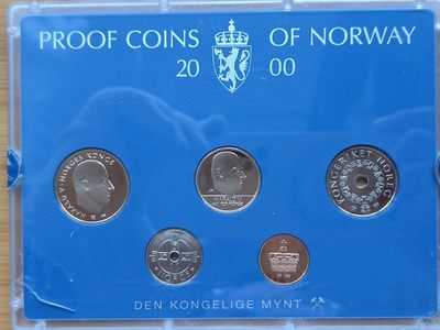 道一币馆币章第十场 - 挪威2000年精制套币五枚