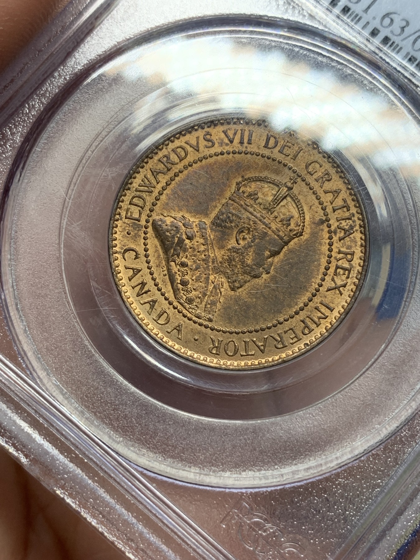 《竞宝斋》第193场-周日，周一 2场 (全场包邮) PCGS MS63RB 加拿大 1903年 爱七 1分铜币120年历史依然铜光满满