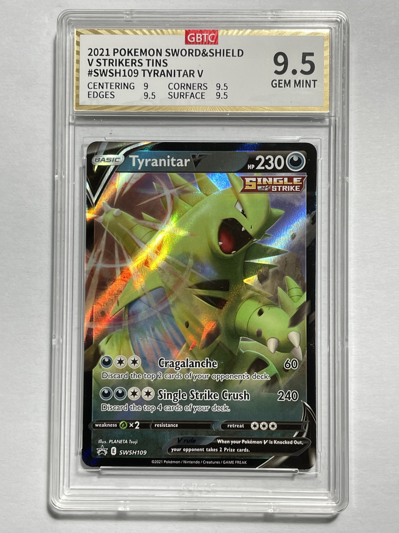 【德藏】卡牌拍卖第2期-宝可梦 Pokémon TCG专场 全场包邮 英文 2021年 班基拉斯 V 闪卡 PROMO特典卡 公博 9.5